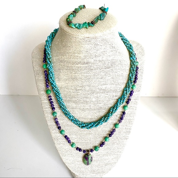 Coral Turquoise Southwestern Style Jewelry 12 pieces Vintage and Contemporary - Picture 5 of 15